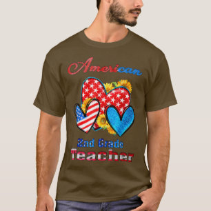 Camiseta Bandeiras Americanas Com segundo De Girassóis