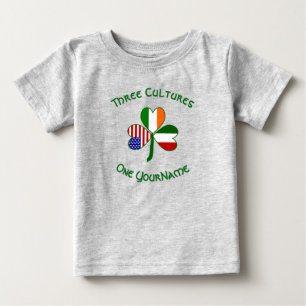 Camiseta Bandeiras Americanas Irlandesas Italianas Trevo Se