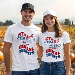 Camiseta Bandeiras americanas - Striges e nome de igual dir