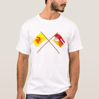 Bandeiras cruzadas de Valão e de Liège