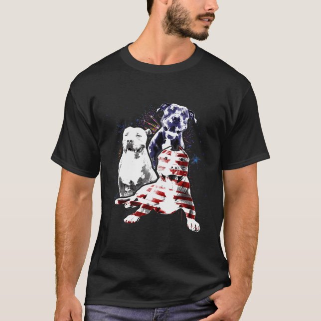 Camiseta Bandeiras da América do Pitbull (Frente)
