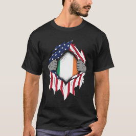 Camiseta Bandeiras da América Irlandesa que Arrumam Bandeir
