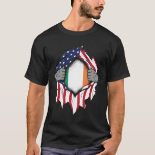 Camiseta Bandeiras da América Irlandesa que Arrumam Bandeir