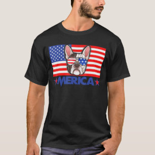 Camiseta Bandeiras da América Merica em francês 4 de julh