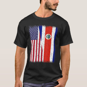 Camiseta Bandeiras da Costa Rico Americana Mulheres African