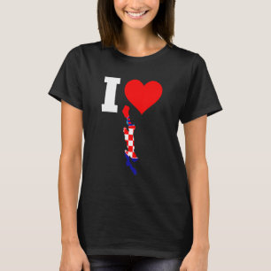 Camiseta Bandeiras da Croácia para Cres I Love Cres