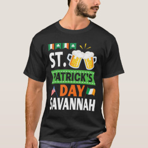 Camiseta Bandeiras da Irlanda e dos EUA Bebendo Cerveja Dia