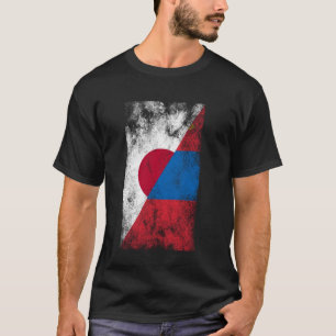 Camiseta Bandeiras da Mongólia do Japão - Mongólia Japonesa