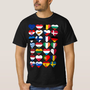 Camiseta Bandeiras da União Europeia 