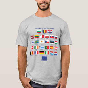 Camiseta Bandeiras da União Europeia Países da UE