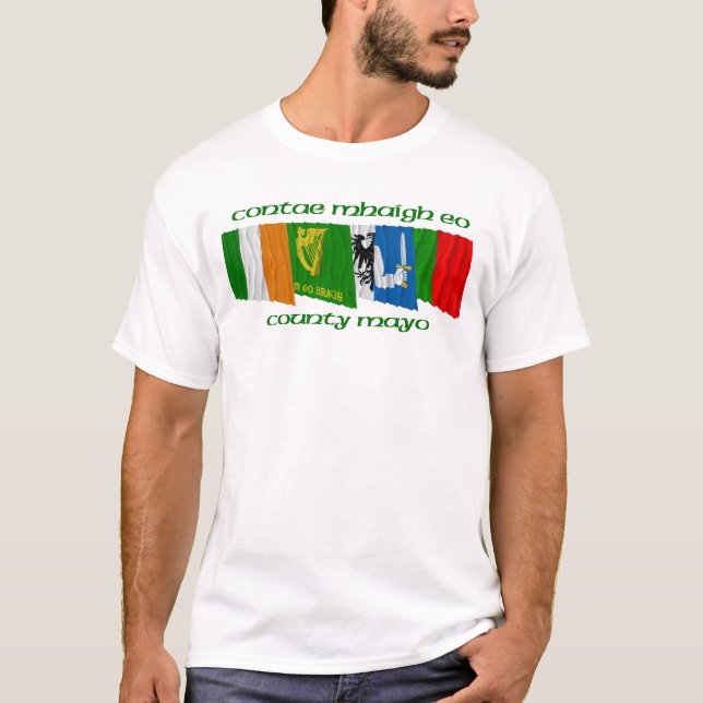Camiseta Bandeiras de Mayo do condado (Frente)