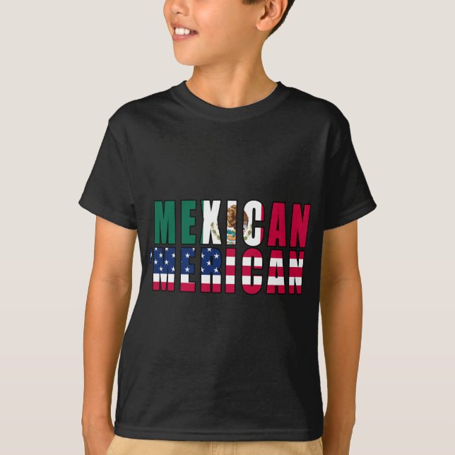 Camiseta Bandeiras de Merican do mexicano '- (Frente)