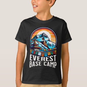 Camiseta Bandeiras de Oração do Acampamento Base do Everest