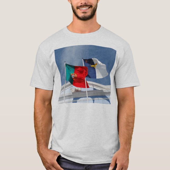 Camiseta Bandeiras de Portugal e de Açores (Frente)