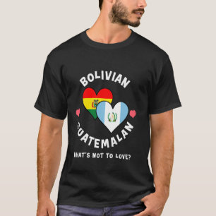 Camiseta Bandeiras do Coração Bolivianas Guatemaltecas O Qu
