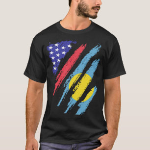 Camiseta Bandeiras do Coração do Patriota Americano do Pala