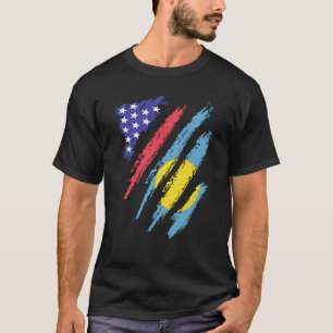 Camiseta Bandeiras do Coração do Patriota Americano do Pala