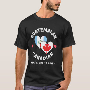 Camiseta Bandeiras do Coração Guatemalteco Canadense O Que