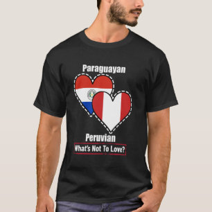Camiseta Bandeiras do Coração Paraguaio Peruano O Que Não A