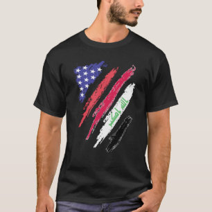 Camiseta Bandeiras do Coração Patriota Americano Crescente