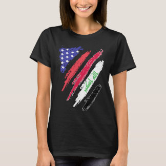 Camiseta Bandeiras do Coração Patriota Americano Crescente