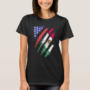 Camiseta Bandeiras do Coração Patriota Americano Crescente