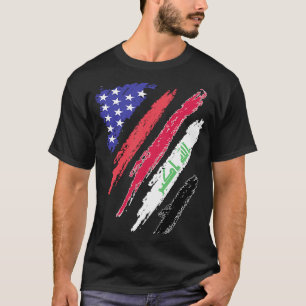 Camiseta Bandeiras do Coração Patriota Americano Crescente