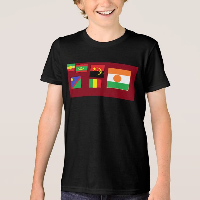 Camiseta Bandeiras do mundo (Frente)