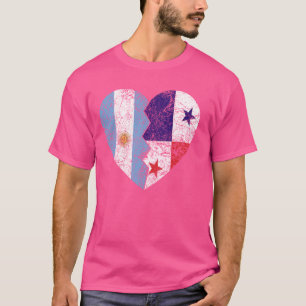 Camiseta Bandeiras do Panamá Argentino Coração Argentina Pa