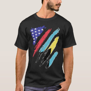 Camiseta Bandeiras do Patriota Americano das Bahamas Cultiv