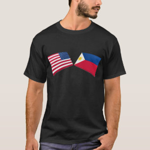 Camiseta Bandeiras dos E.U. & das Filipinas