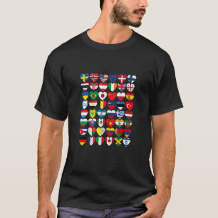 Camiseta Bandeiras dos Países da Internacional Mundial