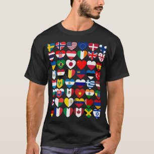 Camiseta Bandeiras Dos Países Do Mundo, Internacional