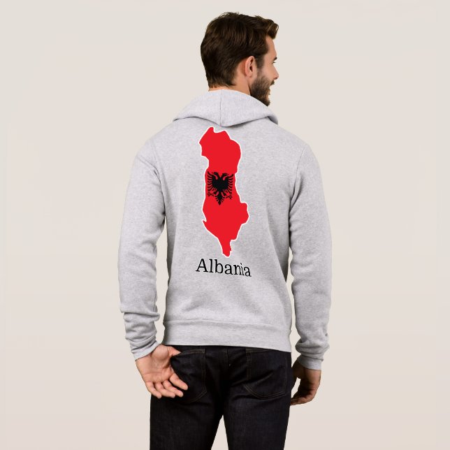 Camiseta Bandeiras e países Albânia (Parte Traseira Completa)