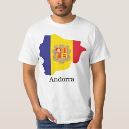 Camiseta Bandeiras e países Andorra