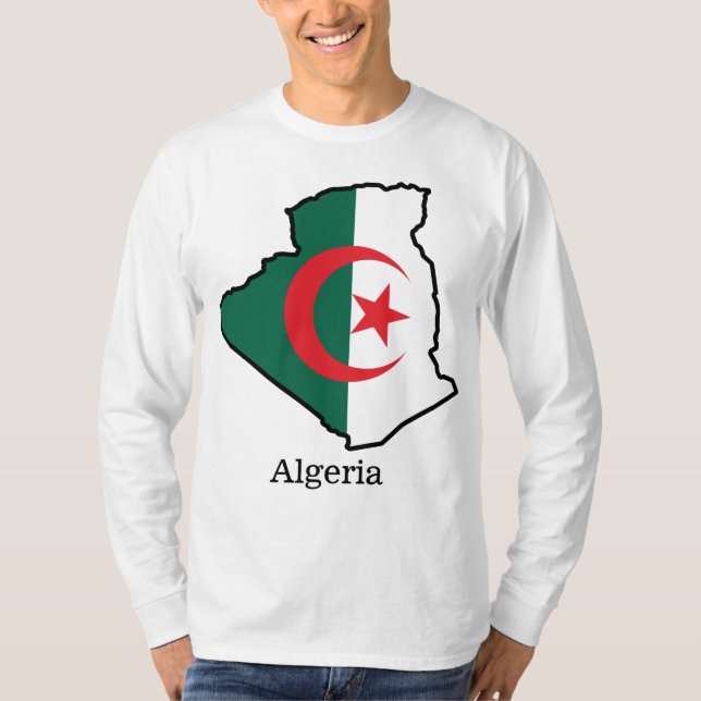 Camiseta Bandeiras e países Argélia (Frente)