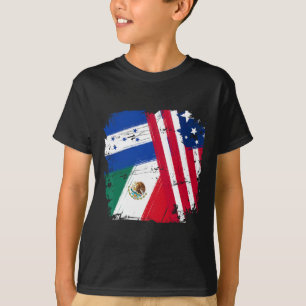 Camiseta Bandeiras EUA México Honduras