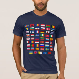 Camiseta Bandeiras européias