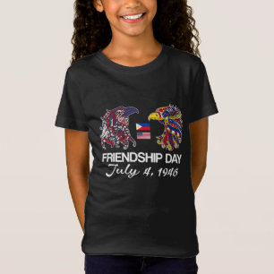 Camiseta Bandeiras filipinas americanas - Dia da Amizade