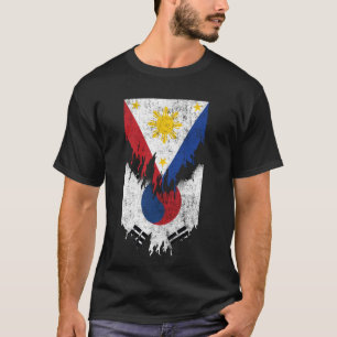 Camiseta Bandeiras Filipinas Coreanas Raspadas Filipinas So