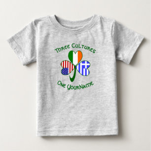 Camiseta Bandeiras Gregas Irlandesas Americanas Shamrock Se