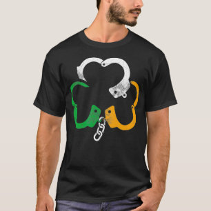 Camiseta Bandeiras irlandesas Algemas Polícia de Shamrock S