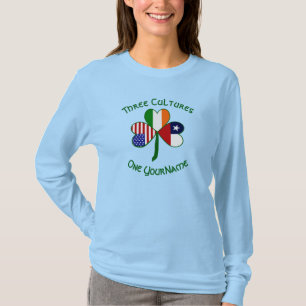 Camiseta Bandeiras Irlandesas Chilenas Personalizadas Trevo