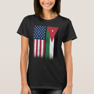 Camiseta Bandeiras jordanianas americanas jordanianas Orgul
