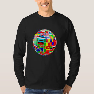 Camiseta Bandeiras legal do Desi Gráfico da Ilustração Mund