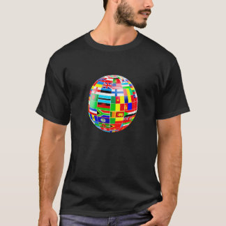 Camiseta Bandeiras legal do Desi Gráfico da Ilustração Mund
