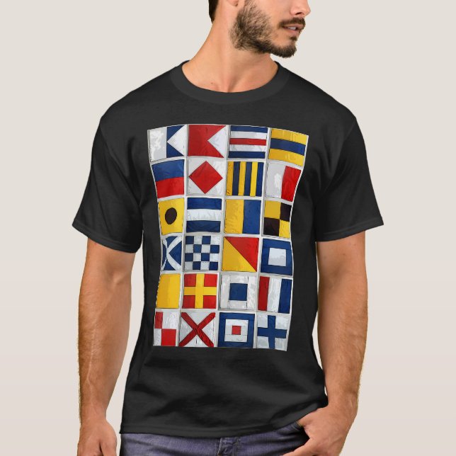 Camiseta bandeiras náuticas (Frente)
