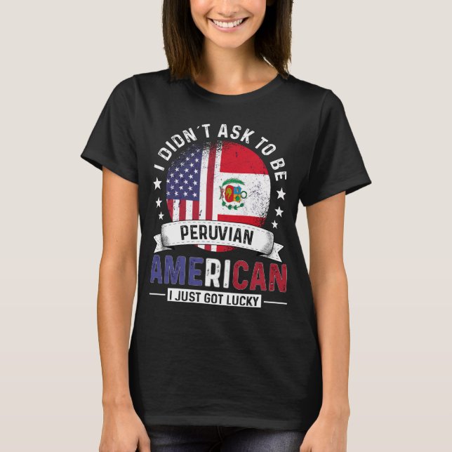 Camiseta Bandeiras Peruanas Americanas País do Orgulho Peru (Frente)