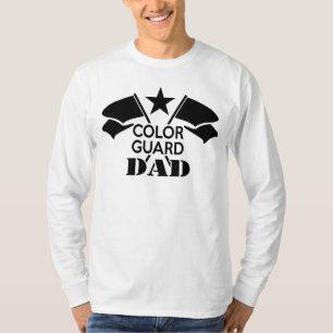 Camiseta Bandeiras pretas cruzadas Pai de Guarda colorida t