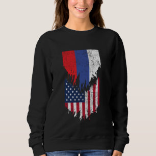 Camiseta Bandeiras Russas Americanas Quebradas Na Rússia